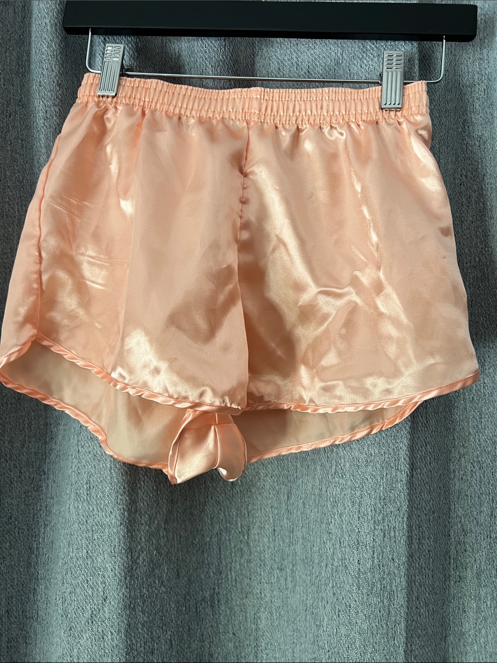American Apparel Peach Satin Lounge Shorts